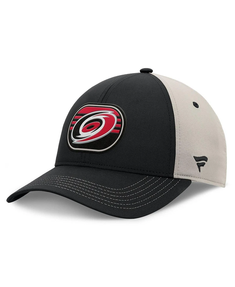 Fanatics Men's Black/Gray Carolina Hurricanes 2025 Stanley Cup Playoffs Locker Room Trucker Adjustable Hat