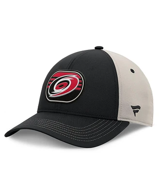 Fanatics Men's Black/Gray Carolina Hurricanes 2025 Stanley Cup Playoffs Locker Room Trucker Adjustable Hat