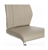 Set of Two Faux Leather Cantilever Chairs for Modern Home and Office Seating
