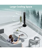 Cowsar Tower Fan Portable Floor Fans 85°Oscillating 43'' Quiet Cooling 12H Timer Remote Control Standing Bladeless Electric 3 Speeds Wind M