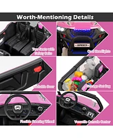 12V 2-Seater Kids Ride on Utv with Slow Start Function and Music Player
