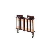 L.a. Baby The Little Wood Crib-Mini/Portable Folding Wood Crib-Cherry
