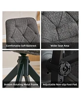 Dyhome Swivel Dining Chairs, Boucle Upholstered Accent Chairs Living Room Desk Office Arm Chair
