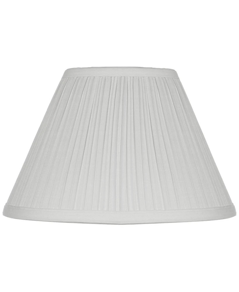 Antique White Small Empire Mushroom Pleated Lamp Shade 5" Top x 11" Bottom x 7.5" High (Clip-On) Replacement - Springcrest