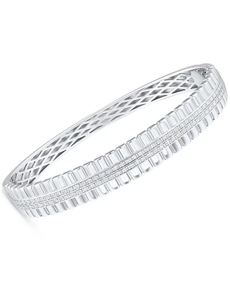 Diamond Bangle Bracelet (1/2 ct. t.w.) in Sterling Silver