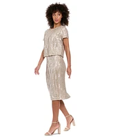 Muse Women's Sequin-Pattern Pencil Skirt