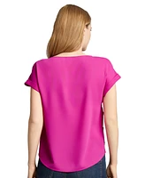 Jones New York Women's Button-Side Cuffed Top