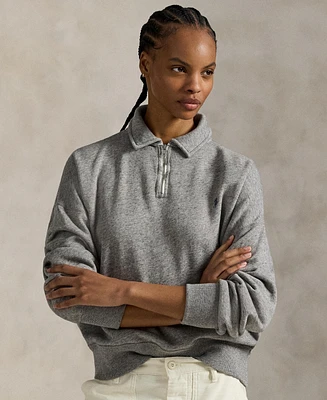 Polo Ralph Lauren Women's Lightweight Fleece Quarter-Zip Sweatshirt