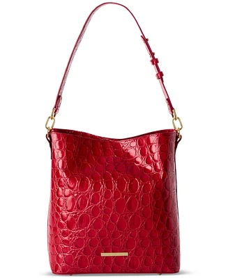 Brahmin Celina Vanderbilt Small Leather Bucket Bag