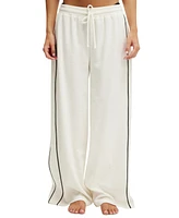 Cotton On Women's Ribbed Pull-On Wide-Leg Cover-Up Pants