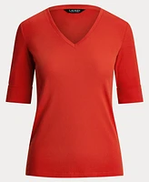 Lauren Ralph Elbow-Sleeve Top