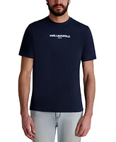 Karl Lagerfeld Paris Men's Core Short Sleeve Crewneck Logo T-Shirt