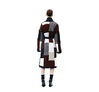 Labeca London Women's Vivienne Block Wool Midi Robe Cardigan