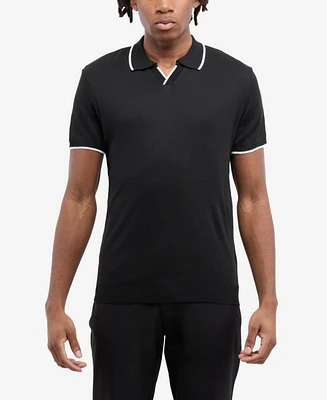 Spring + Mercer Men's Johnny Collar Short Sleeve Sweater Polo