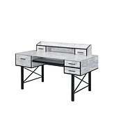 Contemporary Computer Desk with Five Drawers – Perfect for Home Office Organization