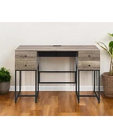 Modern Writing Desk with Four Drawers – Organized Workspace Solution