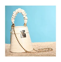 Women's Ripple Cream Bucket Bag