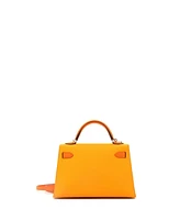 Pre-Owned Hermes Kelly 20 Handbag Bicolor Epsom with Palladium Hardware