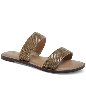Wild Pair Ginnie Double-Band Slide Flat Sandals, Created for Macy's