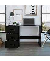 Contemporary Computer Desk with Three Drawers for Office Organization