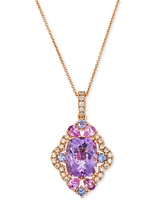 Le Vian Multi-Gemstone (4-1/4 ct. t.w.) & Nude Diamond (1/3 ct. t.w.) 20" Pendant Necklace in 14k Rose Gold