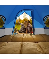 Gymax Camping Tent for 2-3 People Waterproof & Windproof Family Dome Tent w/ Rainfly