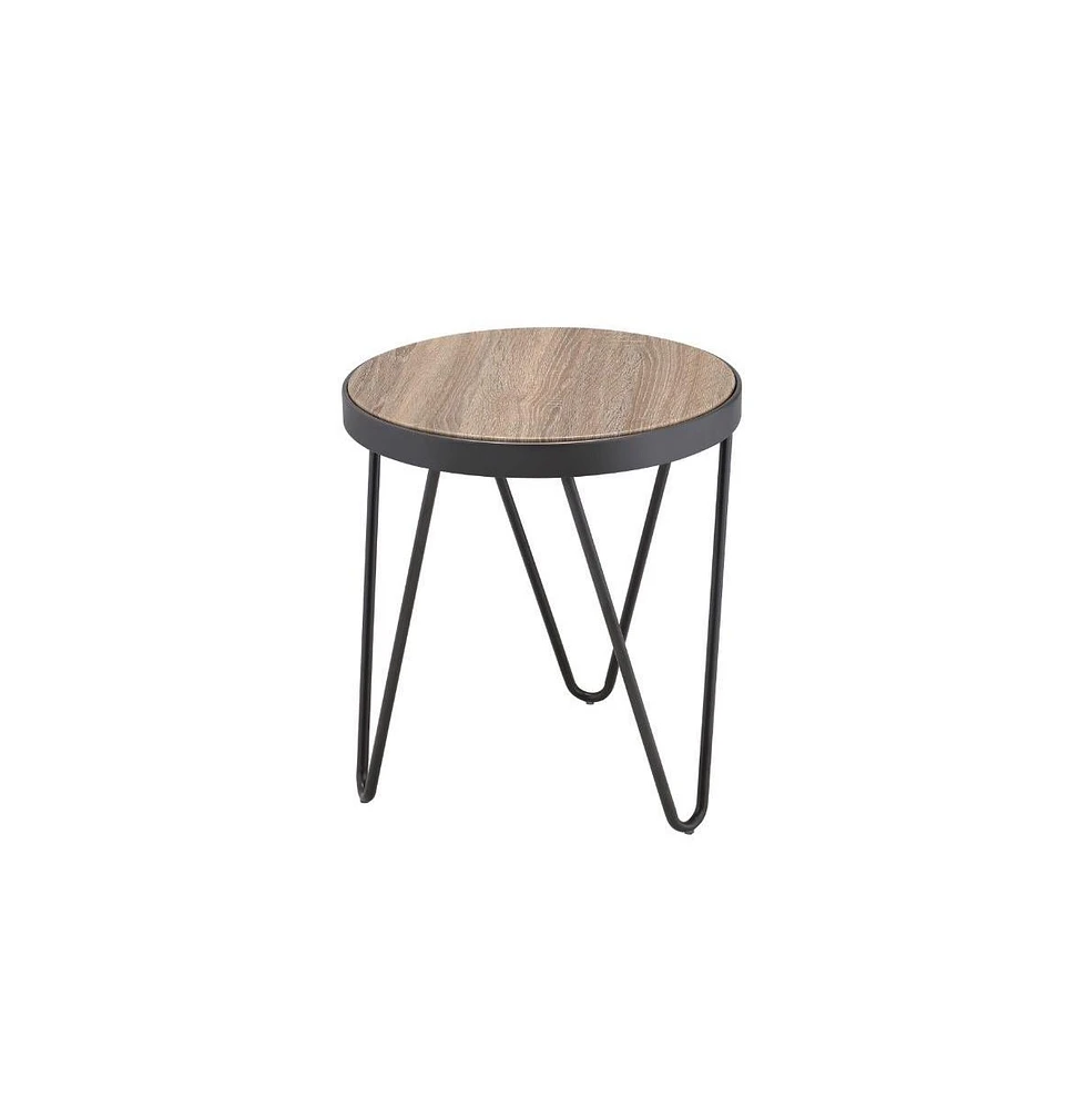 Classic Solid Wood Round End Table with Timeless Design