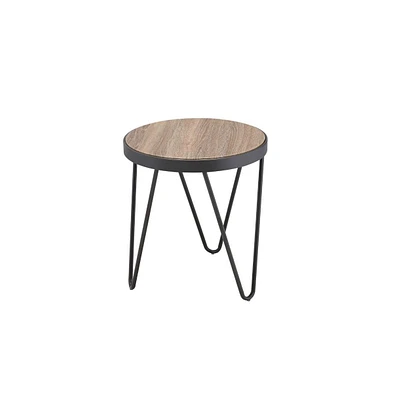 Classic Solid Wood Round End Table with Timeless Design