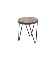 Classic Solid Wood Round End Table with Timeless Design