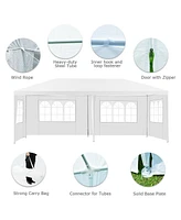 10 x 20 Feet 6 Sidewalls Canopy Tent with Carry Bag
