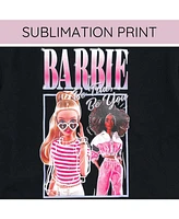 Barbie Girls Cropped Boxy T-Shirt and Bike Shorts Outfit Set