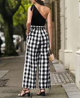 Cupshe Women's Rustic Grid Plaid Jumpsuit