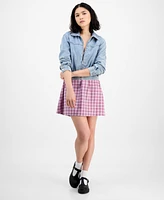 Ultra Flirt Juniors' Zip-Up Denim Jacket