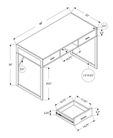 Compact Computer Desk with Dual Drawers for Study or Workspace