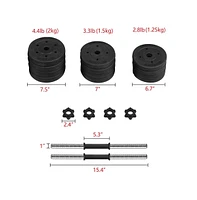 Yaheetech Workout Body Building Training Home Dumbbell Set