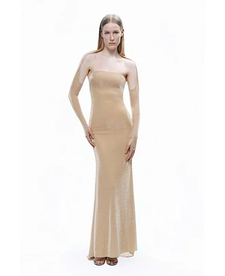 Nocturne Women's Maxi Dress with Glove Accessory