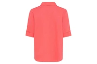 Olsen Women's Shirt with Rolled Sleeve Tab Detail