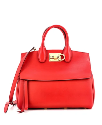 Pre-Owned Salvatore Ferragamo Small Studio Satchel Leather