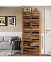Tribesigns 9-Tier Shoe Cabinet Set of 2, 70.8" Tall Shoe Storage Cabinet with Adjustable Shelves for Entryway, Hallway, Closet, Living Room