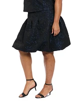 Muse Plus Floral Jacquard Bubble Skirt