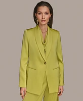 Donna Karan New York Women's Satin One-Button Jacket, Regular & Petite