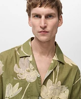 Mango Men's Floral Print Shirt