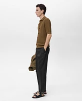 Mango Men's Structured Knitted Shirt