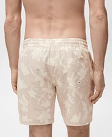 Mango Men's Floral Print Swim Trunks