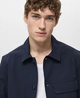 Mango Men's Cotton Seersucker Jacket