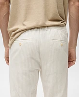 Mango Men's Pinstripe Linen Pants