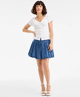 On 34th Women's Snap-Front T-Shirt, Exclusively at Macy's