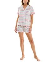 Roudelain Women's Yummy Notched-Collar Pajama Set