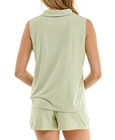 Roudelain Women's Embossed Wonderluxe Tank & Short Pajama Set