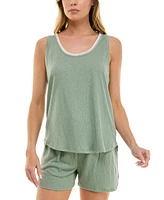 Roudelain Women's Gauze Tank Top & Short Pajama Set